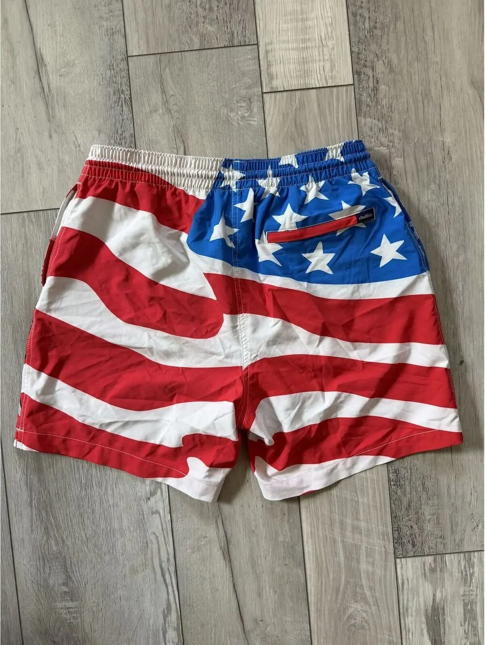 Chubbies The Eagle Scouts Patriotic American Flag Classic Lined Swim Trunk Large